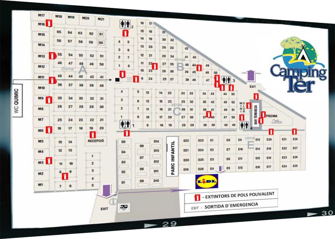 Mapa Camping TER a L´Estartit