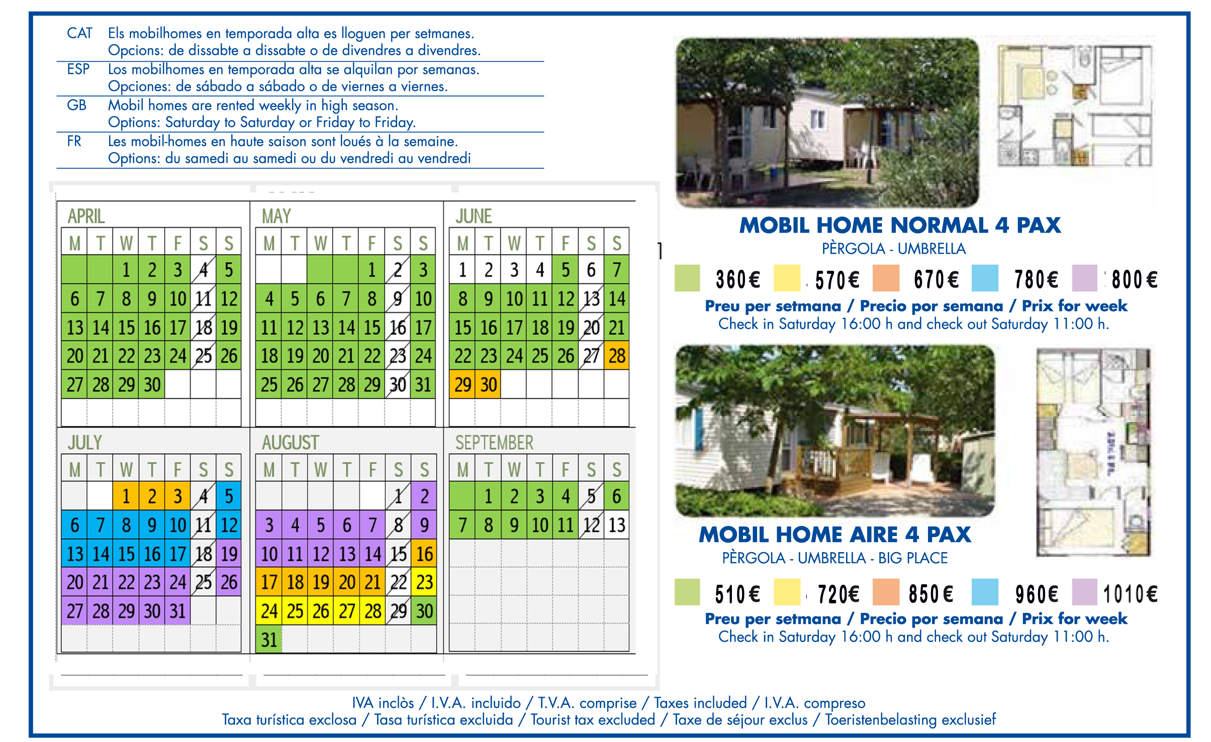 TER camping met stacaravans te huur.